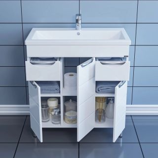 Шкаф-зеркало с подсветкой Onika Ника 206015 левый 60см белый